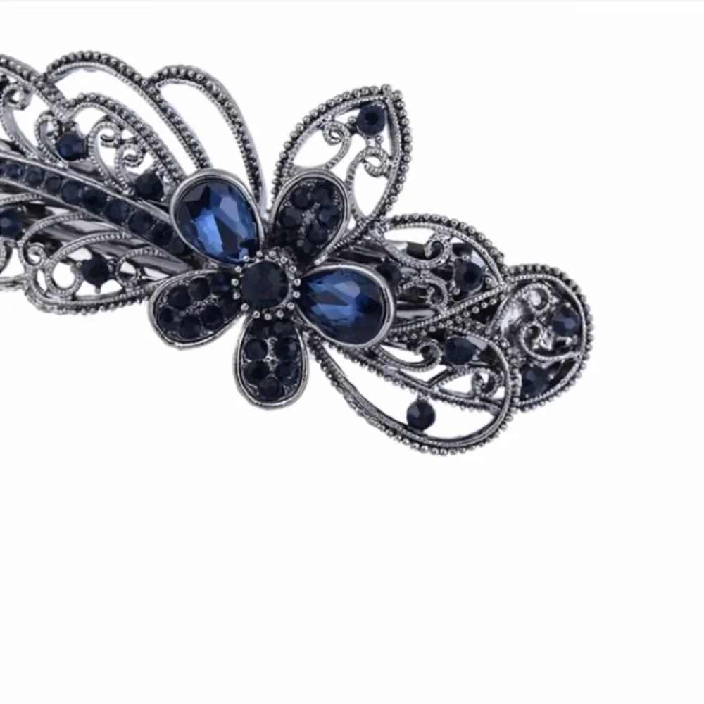 Single Retro Hair Accessories Barrettes For Women Crystal Flower